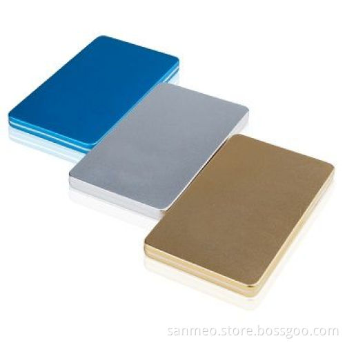Fashionable Actual 3,000mAh Slim Power Bank with Metal Surface/Card Size, Lightweight, Portable